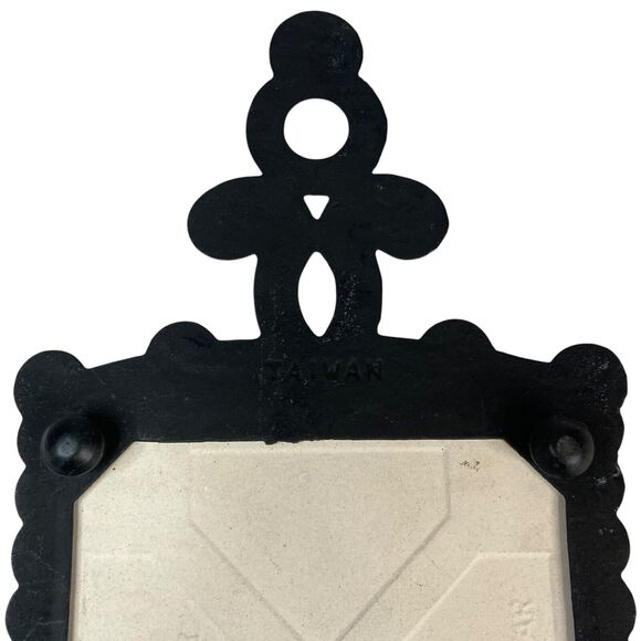 Vintage Currier and Ives Kitchen Cast Iron Tile Trivet "The Old Homestead" Japan - Picture 12 of 14